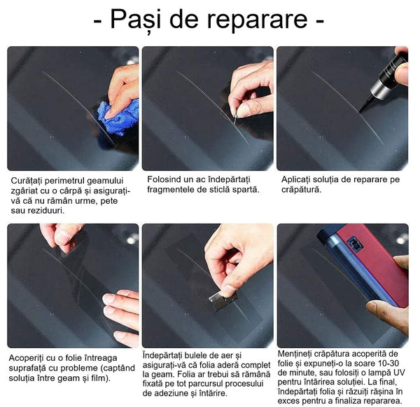 SuperStick™ Kit Reparații Sticlă