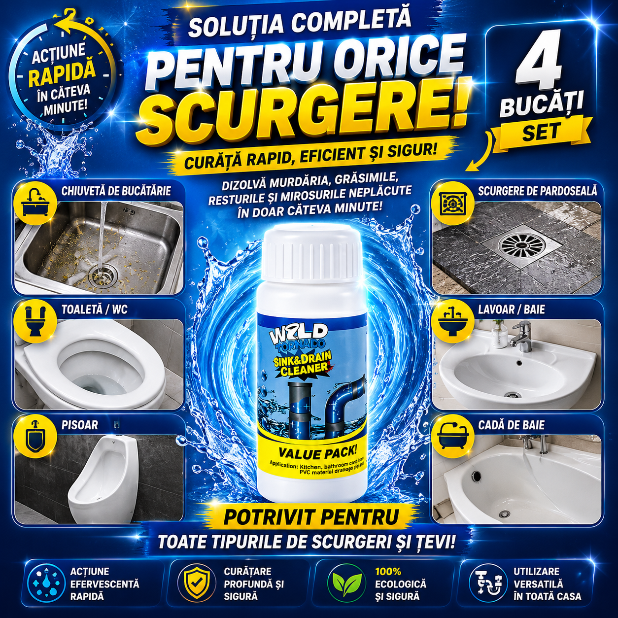 Wild Tornado-Soluție Desfundare Țevi